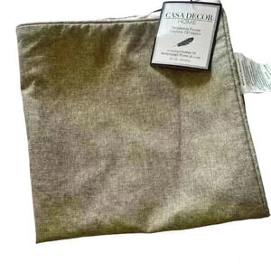 Casa Decor Pillow covers 26 by 26 Khaki/ Tan/Cream color front light pink